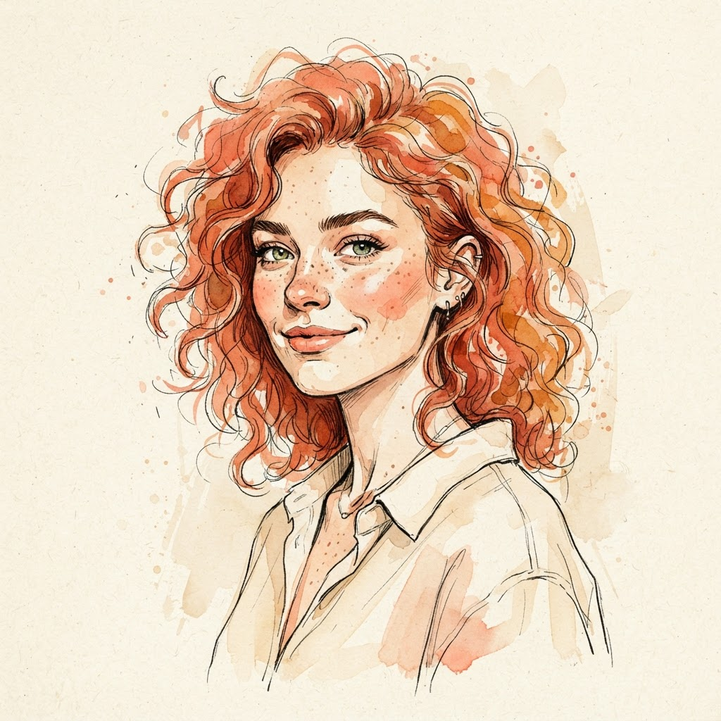 Illustrated portrait of Clary Fray